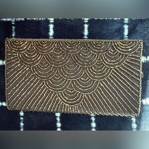 Beautiful Vintage Chocolate Brown Beaded Clutch ❤️